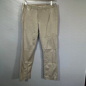 Bonobos Pants Mens 32 Slim Straight Wednesday Chino Beige Cotton Straight Leg